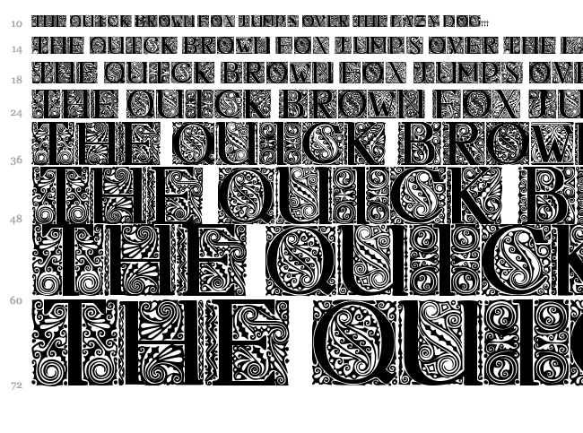 Behrens Antiqua Initialen font waterfall